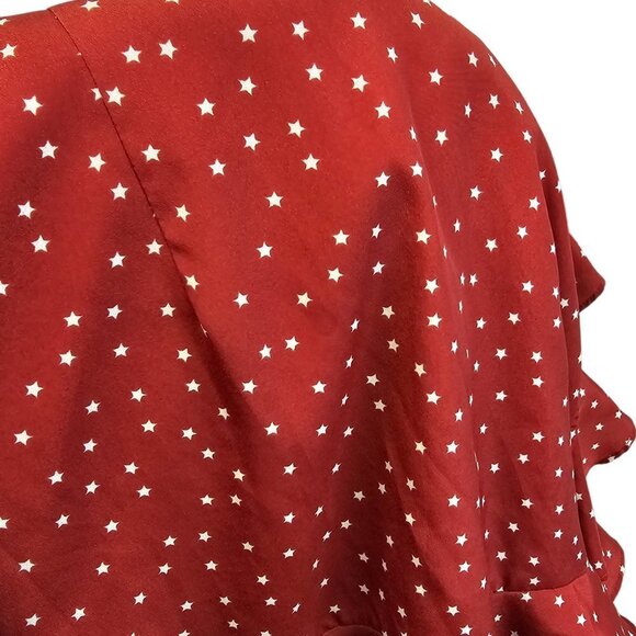Revolve Lovers + Friends Womens Spike Romper Star Print Red Size Large - Picture 12 of 12